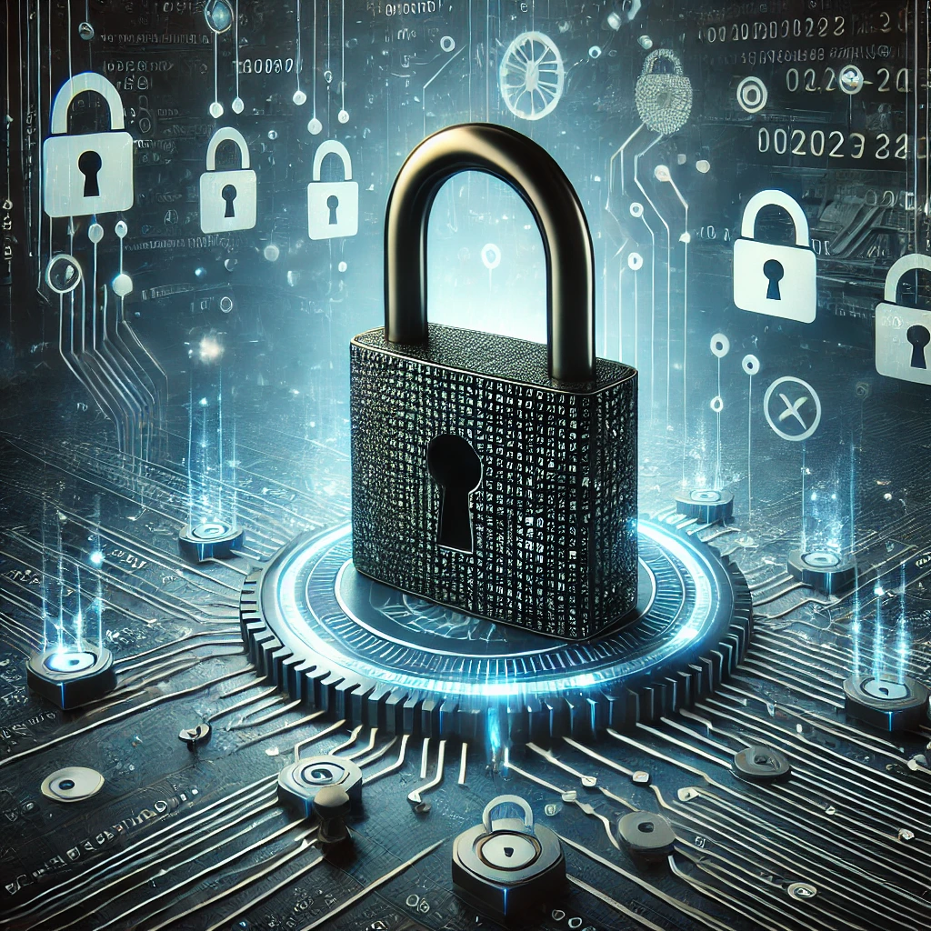Un cadenas numérique symbolisant la cybersécurité et la protection des données.